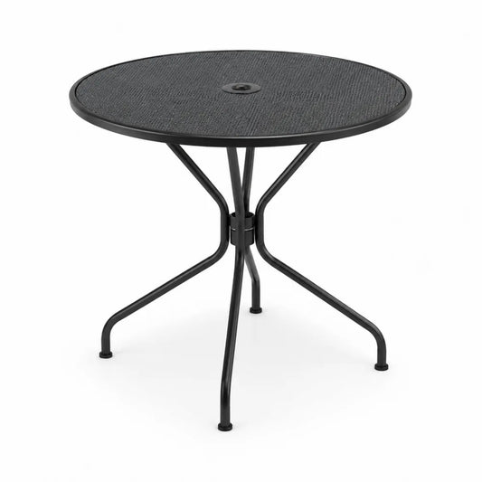 Table ronde en métal noir pour extérieur diamètre 70 cm