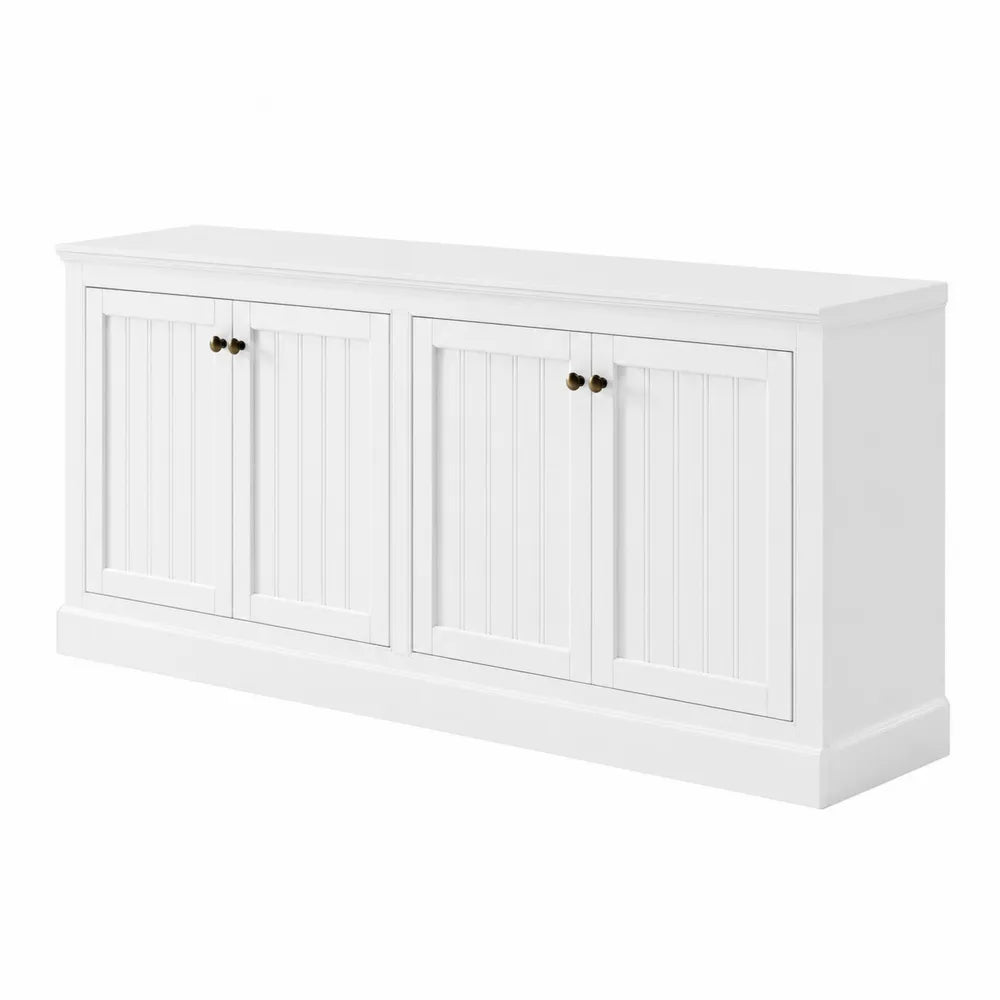 Buffet 4 portes en bois blanc