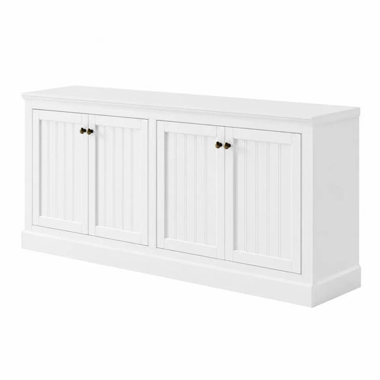 Buffet 4 portes en bois blanc